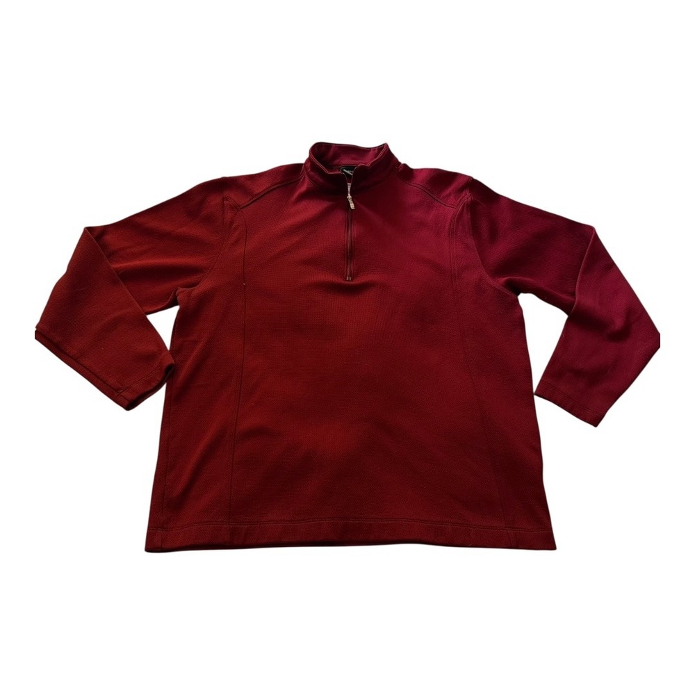 Nike Golf Pullover Large Mens dark Red Cotton Blend 1/4 Zip Sporty Excellent